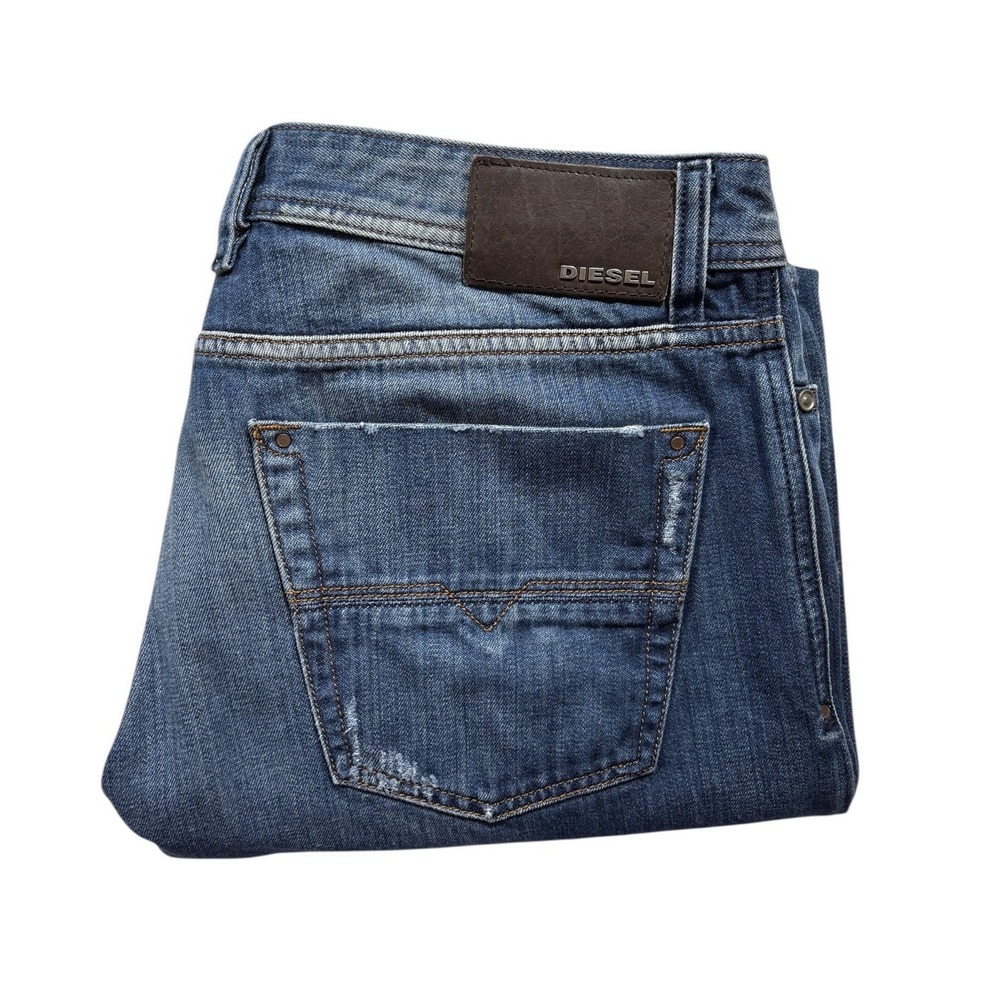 Diesel Jeans VTG Men's 34x32 Blue Straight Kurren Button Fly Faded Denim - 1359